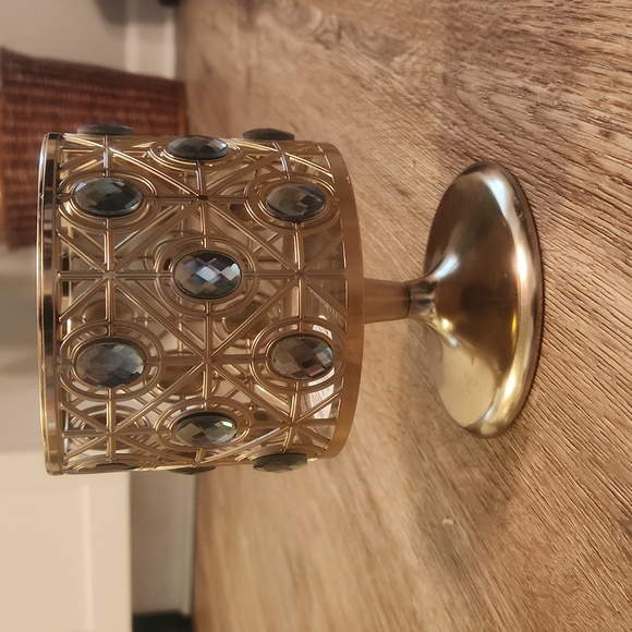 Bath & Body Works Accents Bath And Body Works Gold Jeweled Candle